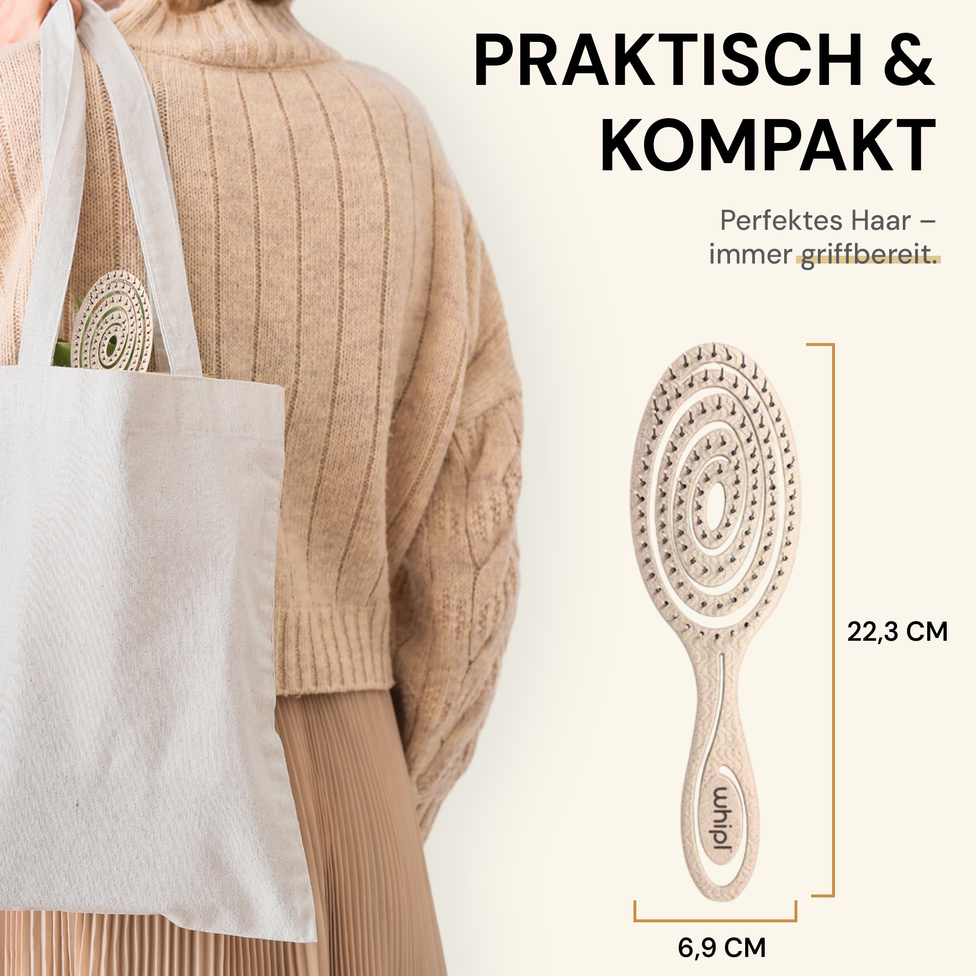 Brosse démêlante biologique à ressorts hélicoïdaux Whipl™ Snail