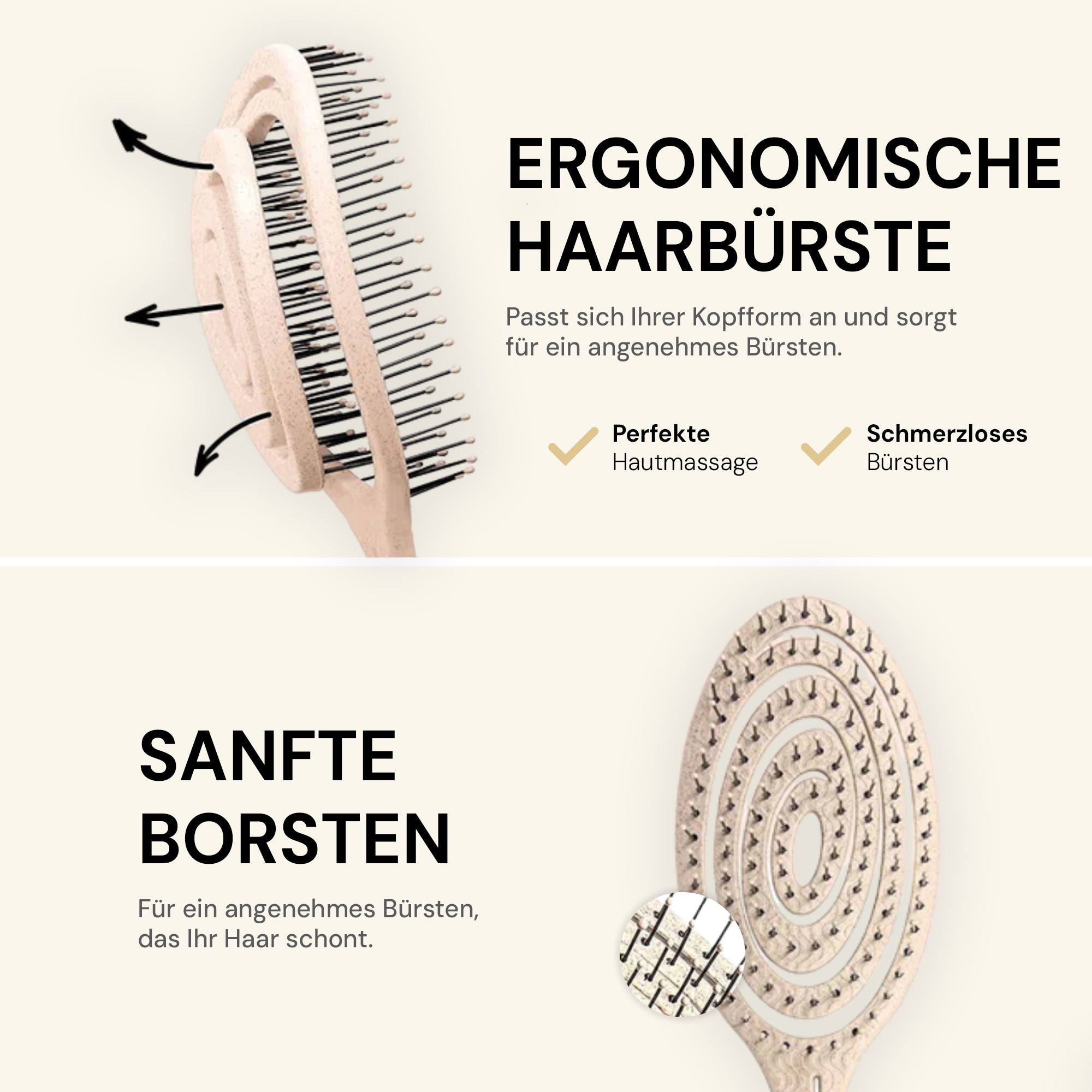 Brosse démêlante biologique à ressorts hélicoïdaux Whipl™ Snail