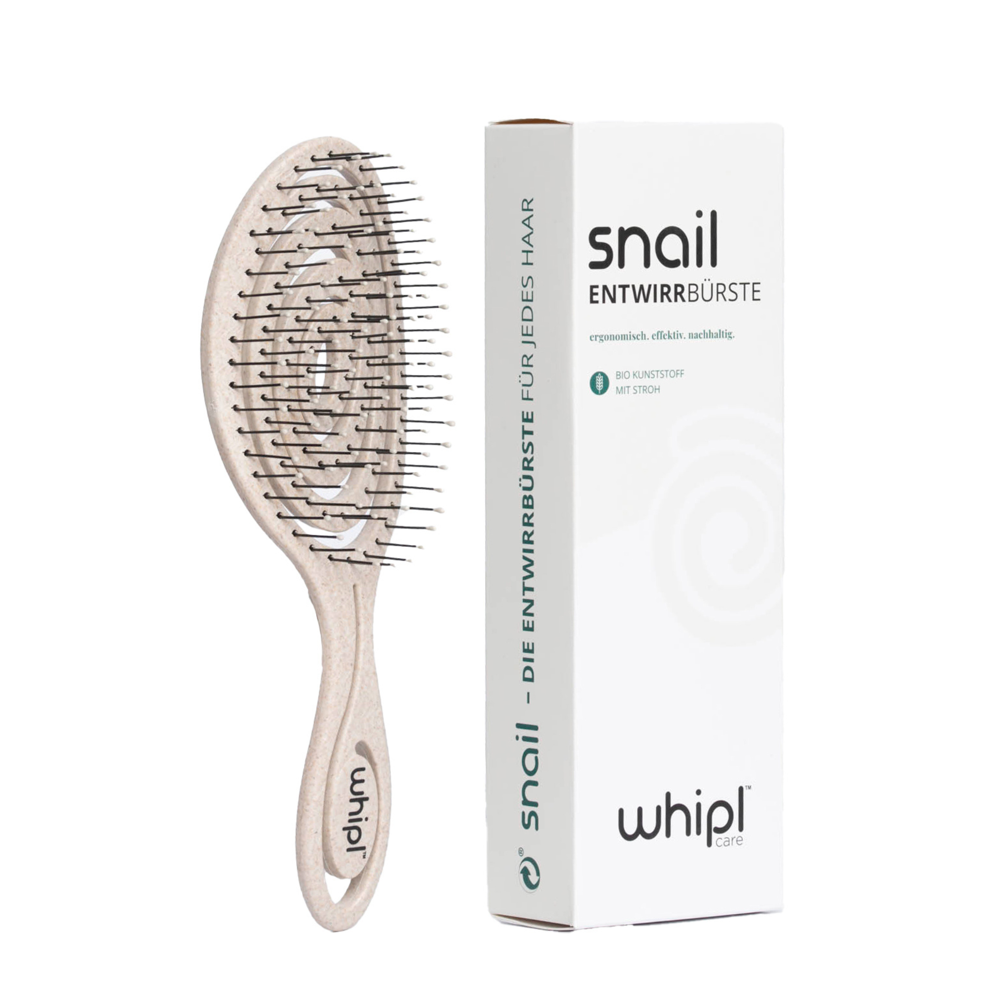 Brosse démêlante biologique à ressorts hélicoïdaux Whipl™ Snail